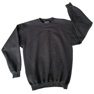 Vintage 90s Hanes Ultimate Printpro Sweatshirt Crewneck Solid Blank Grey Men M